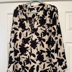 Black & white floral dress shirt